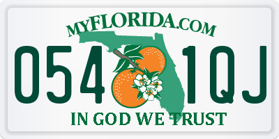 FL license plate 0541QJ