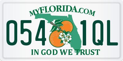 FL license plate 0541QL