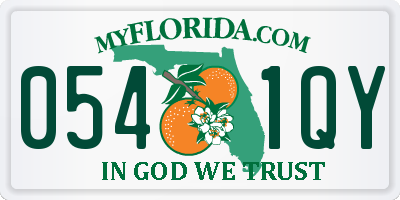 FL license plate 0541QY