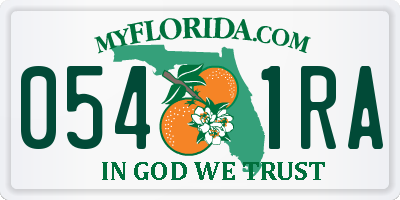 FL license plate 0541RA
