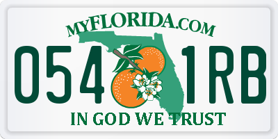 FL license plate 0541RB