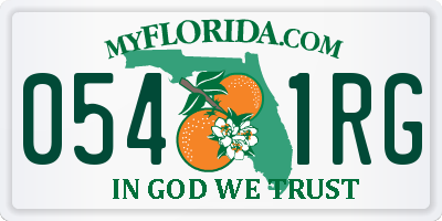 FL license plate 0541RG