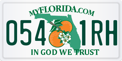 FL license plate 0541RH