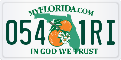 FL license plate 0541RI