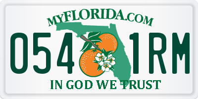 FL license plate 0541RM
