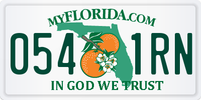 FL license plate 0541RN
