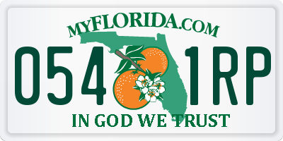 FL license plate 0541RP