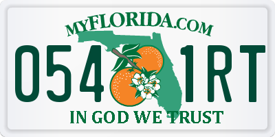 FL license plate 0541RT