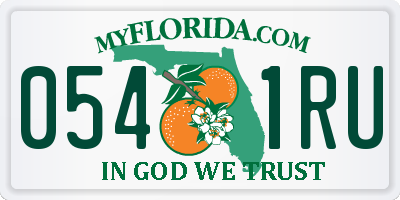 FL license plate 0541RU