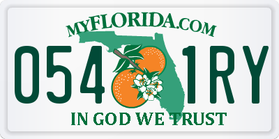 FL license plate 0541RY