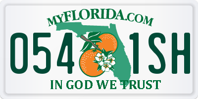 FL license plate 0541SH