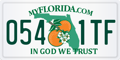 FL license plate 0541TF