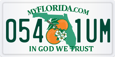 FL license plate 0541UM