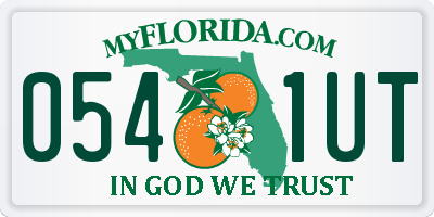FL license plate 0541UT