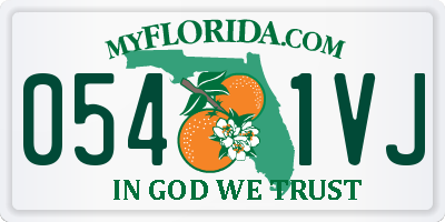 FL license plate 0541VJ