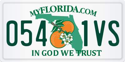 FL license plate 0541VS