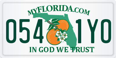 FL license plate 0541YO