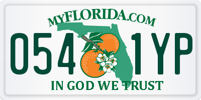 FL license plate 0541YP