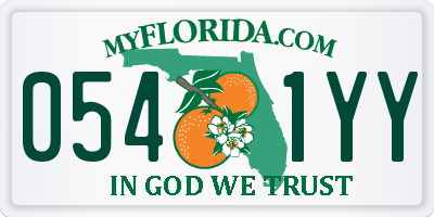 FL license plate 0541YY