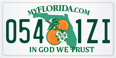 FL license plate 0541ZI