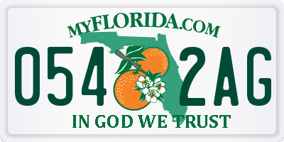 FL license plate 0542AG