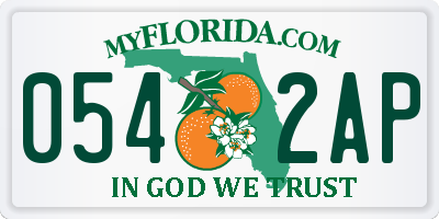 FL license plate 0542AP