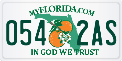 FL license plate 0542AS