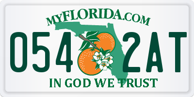 FL license plate 0542AT