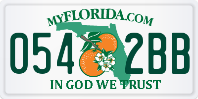 FL license plate 0542BB