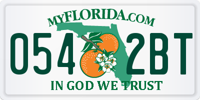 FL license plate 0542BT