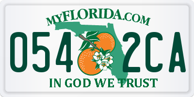 FL license plate 0542CA