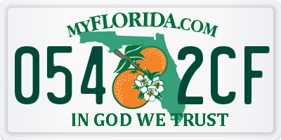FL license plate 0542CF