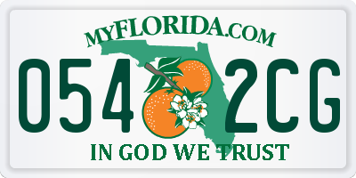 FL license plate 0542CG