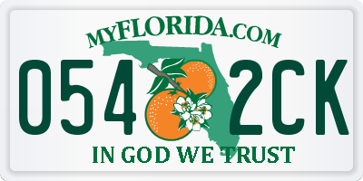 FL license plate 0542CK