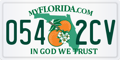FL license plate 0542CV