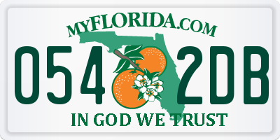 FL license plate 0542DB