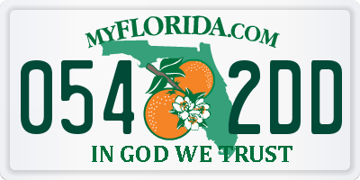 FL license plate 0542DD