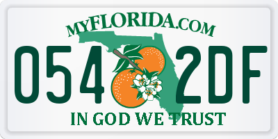 FL license plate 0542DF
