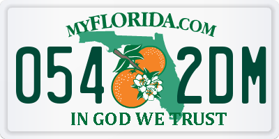 FL license plate 0542DM