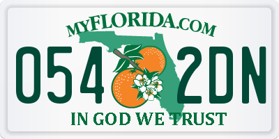 FL license plate 0542DN