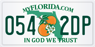 FL license plate 0542DP