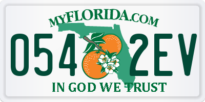 FL license plate 0542EV