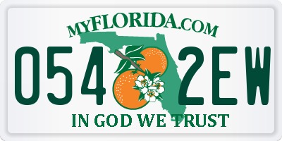 FL license plate 0542EW