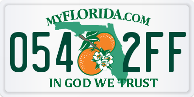 FL license plate 0542FF