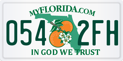 FL license plate 0542FH