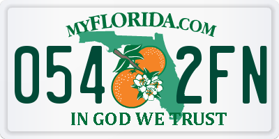 FL license plate 0542FN