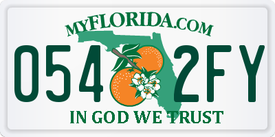 FL license plate 0542FY