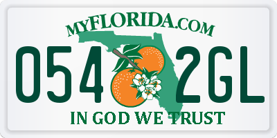FL license plate 0542GL