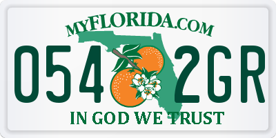 FL license plate 0542GR