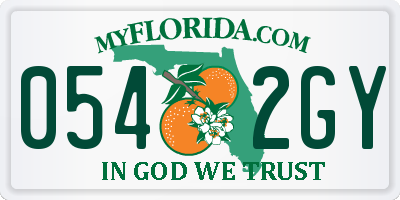 FL license plate 0542GY